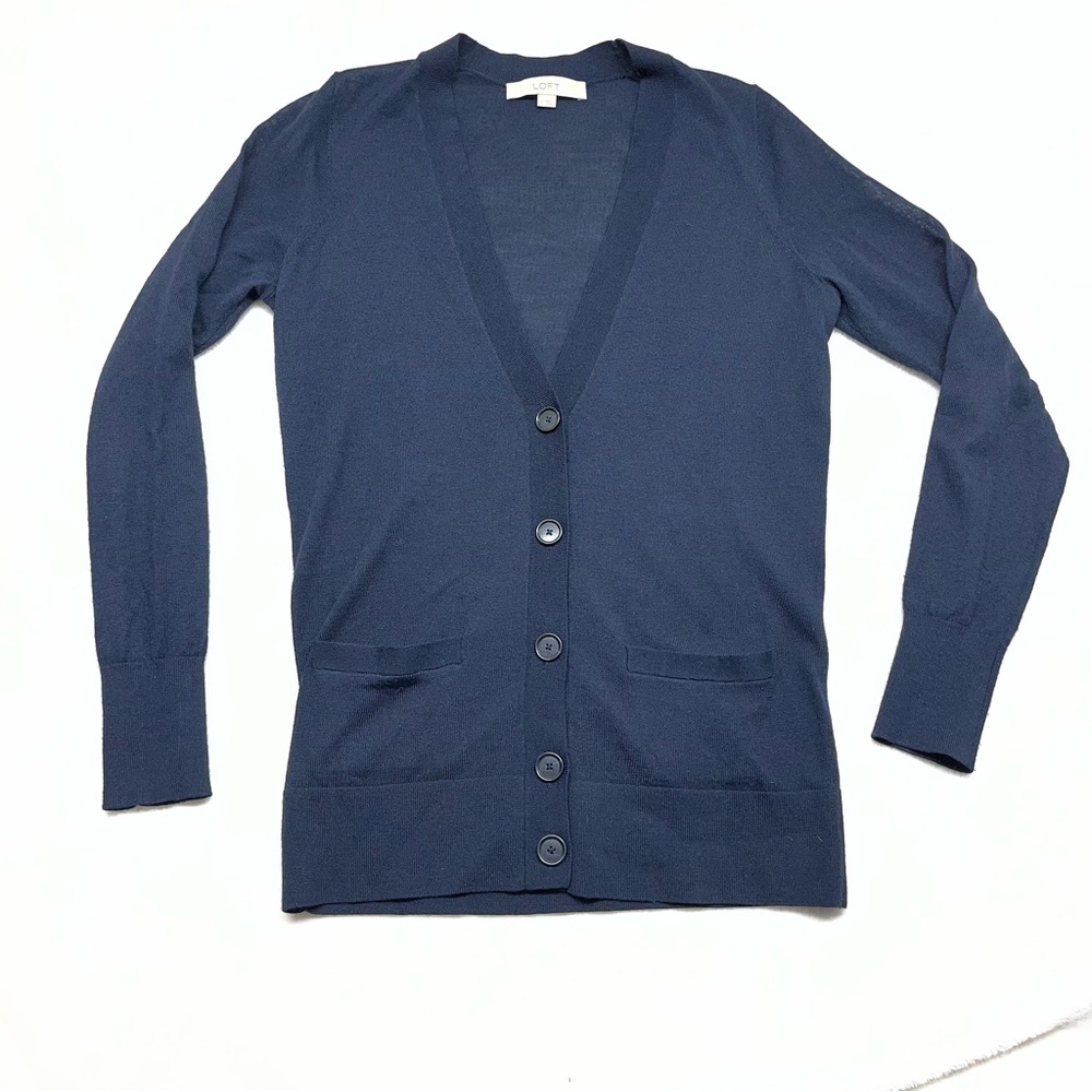 LOFT Navy Blue Women's Cardigan Sweater